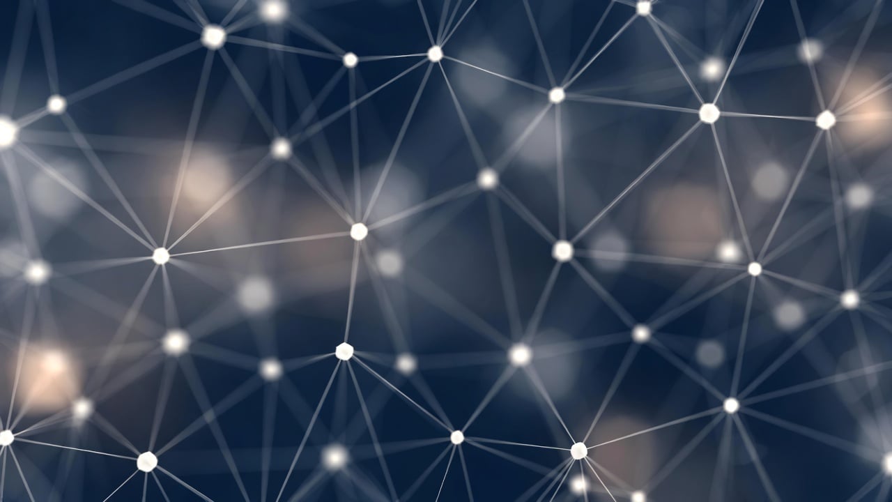 Abstract neural network visualization.