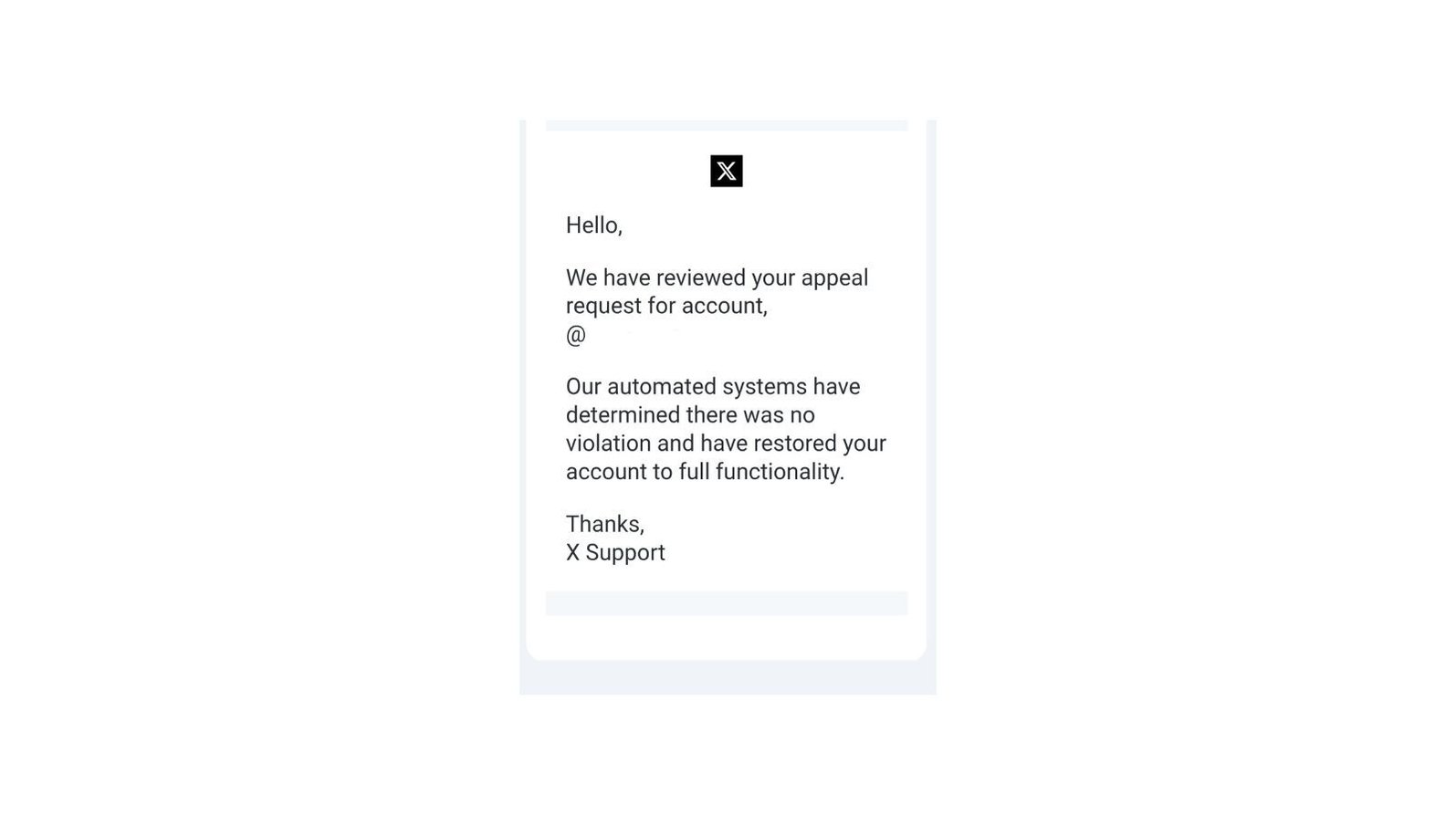 x message